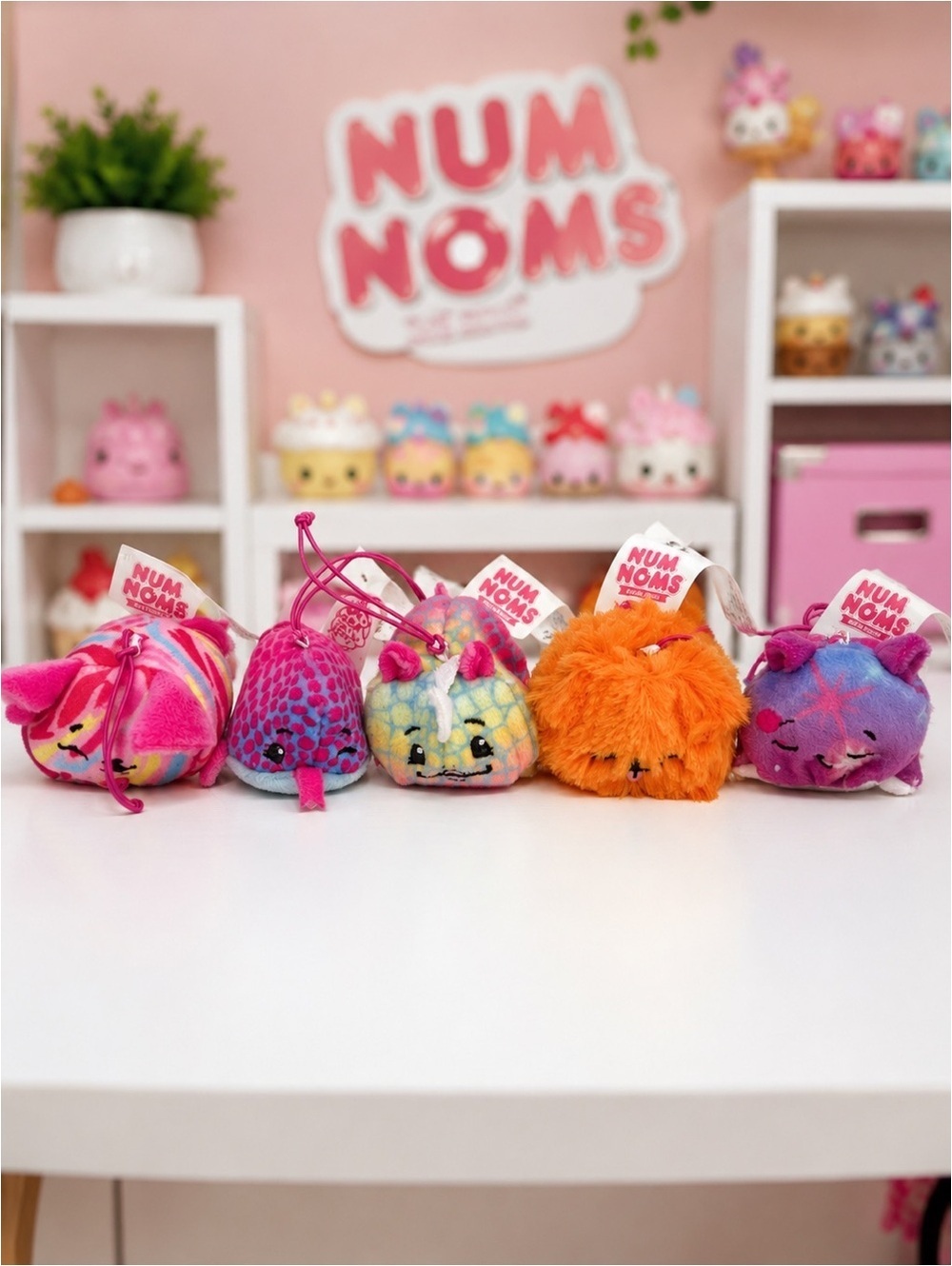 Num Noms Plush Keychain Lot of 5 Mini Stuffed Toys Tagged